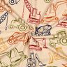 French Terry Sommersweat Baufahrzeuge | Poppy Fabrics – beige/marineblau,  thumbnail number 3