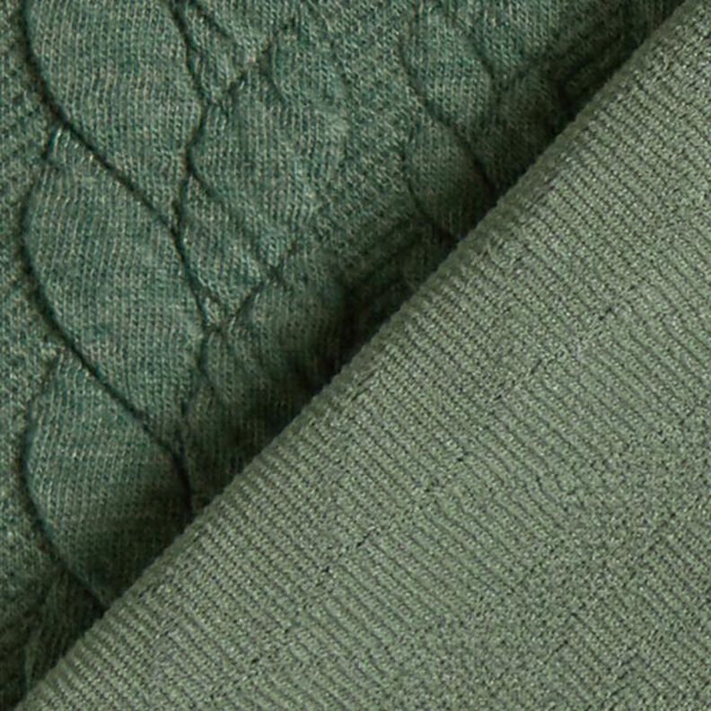 Jerseyjacquard Cloqué Zopfmuster – dunkelgrün,  image number 4