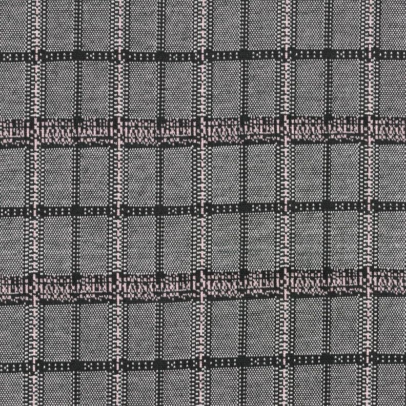 Strickjacquard Karo – schwarz/weiss,  image number 1