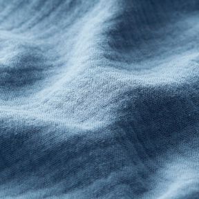 Musselin/ Doppel-Krinkel Gewebe – jeansblau, 