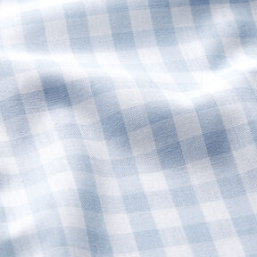 Baumwollstoff Vichykaro 1 cm – helljeansblau/weiss, 