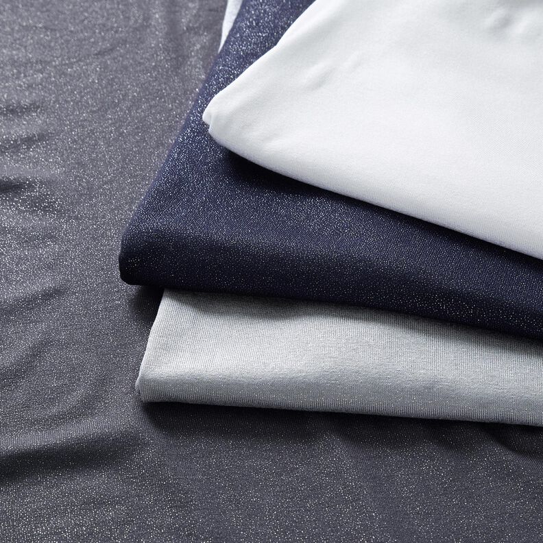 Viskosejersey Glitzer – weiss, image number 4