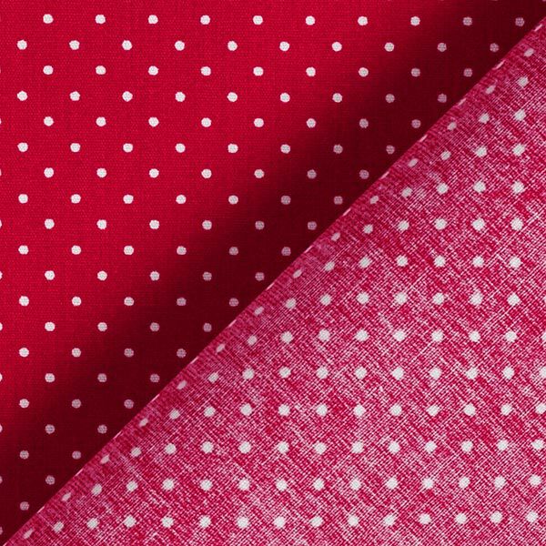 Beschichtete Baumwolle kleine Punkte – rot