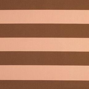 Dekostoff Canvas fröhliche Streifen – lachs/braun, 