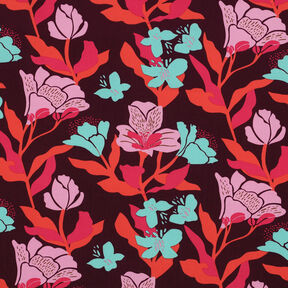 LENZING™ ECOVERO™ Viskosestoff Amira Floral | Nerida Hansen – merlot/chili, 