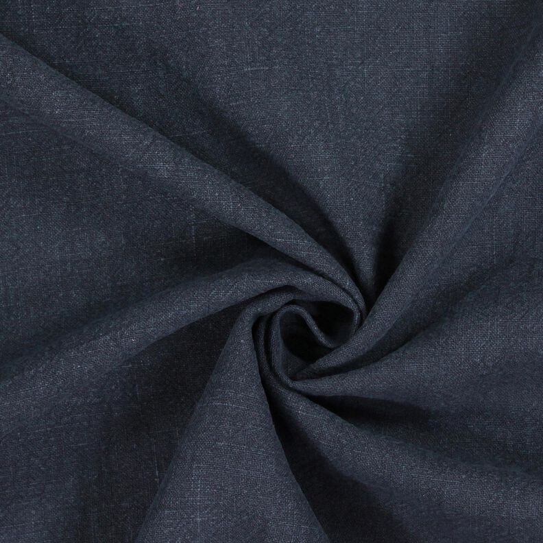 Leinenstoff Ramie-Mix stonewashed, schwere Qualität – nachtblau, image number 1