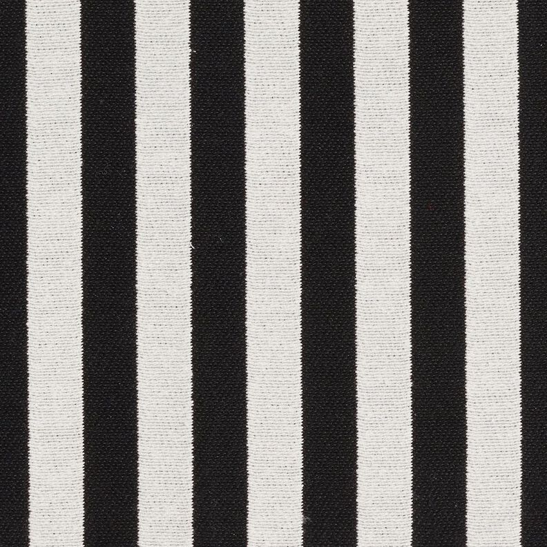 Dekostoff Jacquard breite Streifen – elfenbein/schwarz,  image number 1