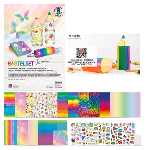Bastelpapier-Set Regenbogen, 189-teilig, image number 2