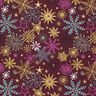 Baumwollstoff Popeline Sternen-Mix – bordeauxrot/gold,  thumbnail number 1