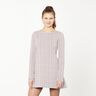 French Terry Sommersweat Zopfmuster Druck – hellbeige,  thumbnail number 5