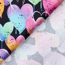 Baumwolljersey bunte Herzen | Glitzerpüppi – schwarz,  thumbnail number 4
