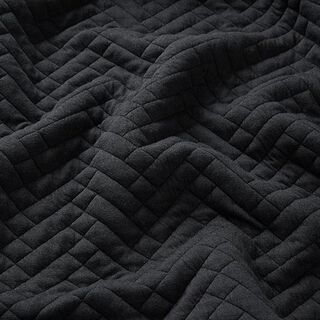 Stepp Jersey Fischgrat Uni – schwarz, 