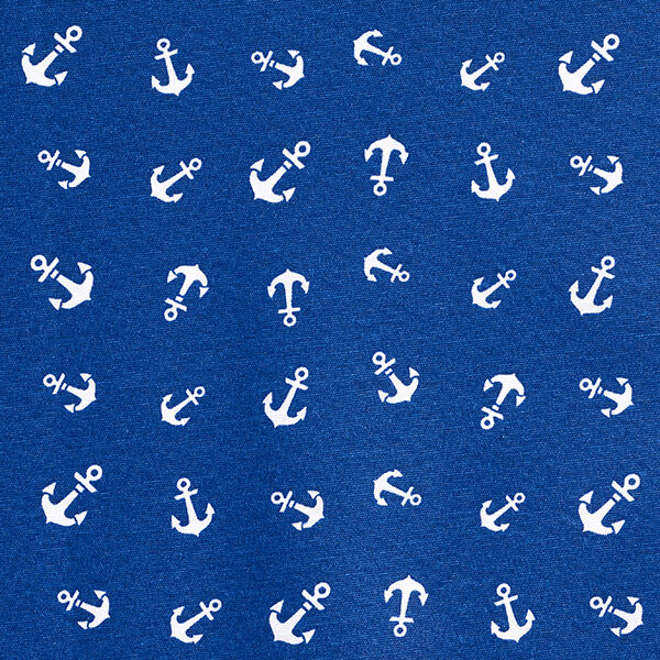Beschichtete Baumwolle Anker – marineblau | Reststück 50cm