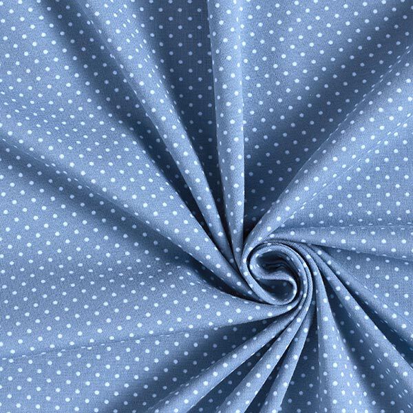 Baumwolljersey Pünktchen – jeansblau | Reststück 50cm