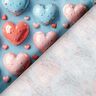 Baumwollpopeline Glanz-Herzen Digitaldruck – hellblau,  thumbnail number 4