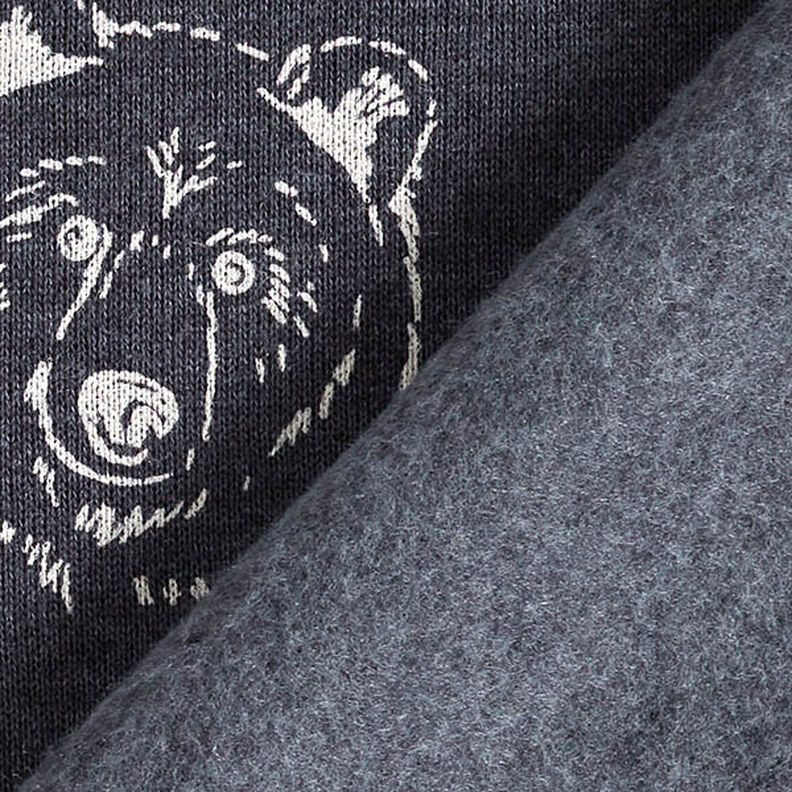 Sweatshirt angeraut Bär – nachtblau/hellgrau,  image number 4