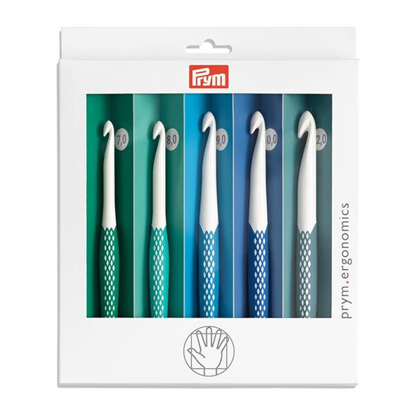 Wollhäkelnadel-Set, 5-teilig [7,0 - 12,0] Ergonomics| Prym,  image number 1