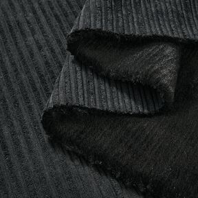 Cord mit Kunstfell-Abseite – schwarz, 