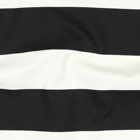 Dekostoff Canvas fröhliche Streifen – schwarz/weiss, 