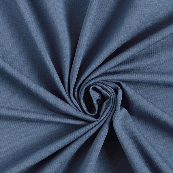 Baumwolljersey Medium Uni – jeansblau | Reststück 50cm