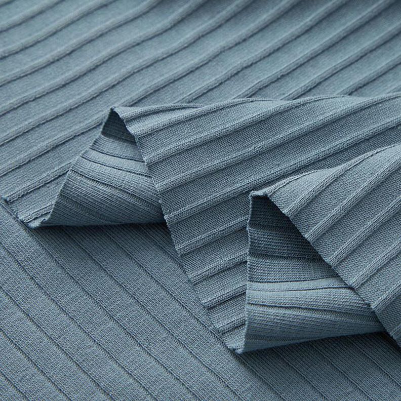 Rippenjersey uni – taubenblau,  image number 4