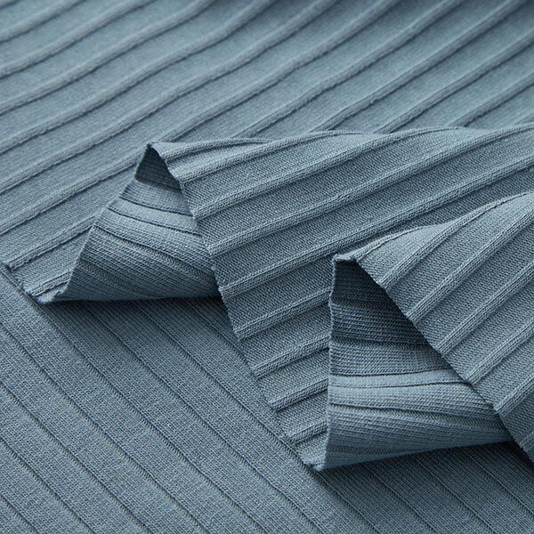 Rippenjersey uni – taubenblau,  image number 4