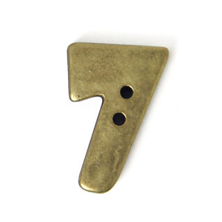 Zahlenknopf 7 - Metalloptik, 