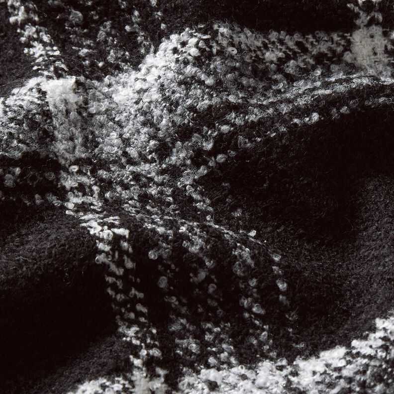 Mantelstoff Boulcé Karo – schwarz/weiss,  image number 6