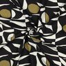 Viskose-Leinen-Mix geometrisches Muster – schwarz/oliv,  thumbnail number 3