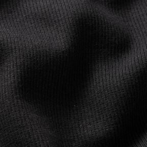 2x2 Bündchen Uni – schwarz, 