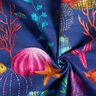 Dekostoff Halbpanama bunte Unterwasserwelt – marineblau/türkis,  thumbnail number 3