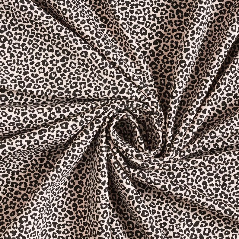 Baumwolljersey Mini Leo Print – natur/schwarz, image number 3