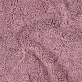 Kunstfell Herzmuster | Poppy Fabrics – dunkelaltrosa, 
