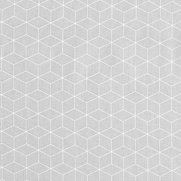 Baumwollstoff Cretonne Kubus – grau, image number 1