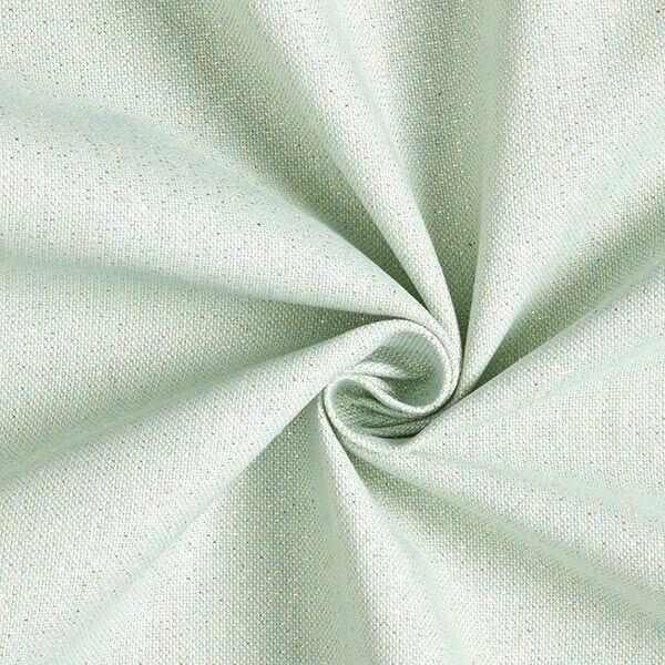 Dekostoff Halbpanama Lurex – mintgrün | Reststück 50cm