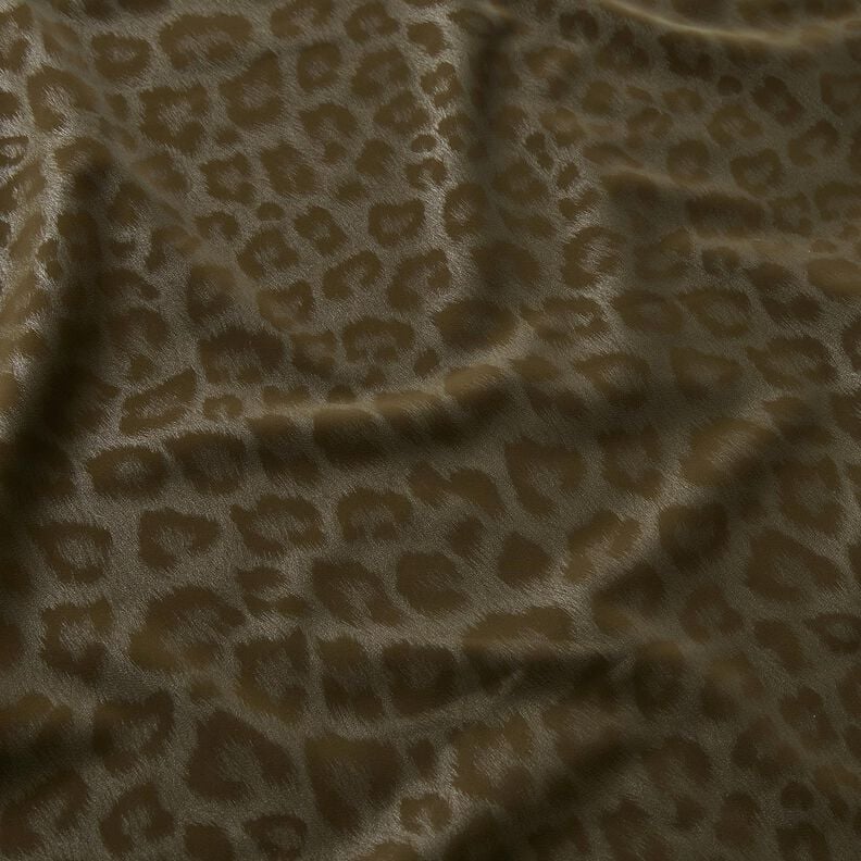 Beschichteter Hosenstoff angeraut Leoprint – khaki, image number 2