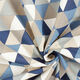 Dekostoff Halbpanama Dreiecke – blau,  thumbnail number 3