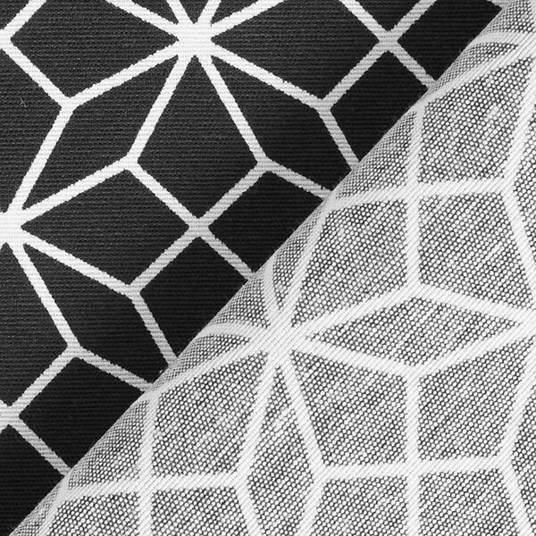 Dekostoff Canvas Kaleidoskop – schwarz/weiss, image number 4