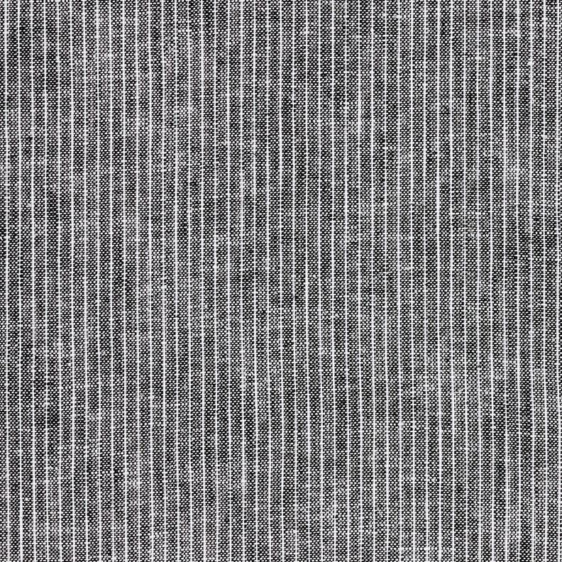 Leinen-Baumwoll-Mix schmale Streifen – schwarz/weiss, image number 1