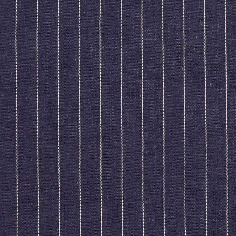 Viskose-Leinen-Mix breite Nadelstreifen – marineblau,  image number 1