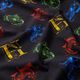 Baumwolljersey  Harry Potter, Initialien und Wappentiere | Warner Bros. – schwarz,  thumbnail number 2
