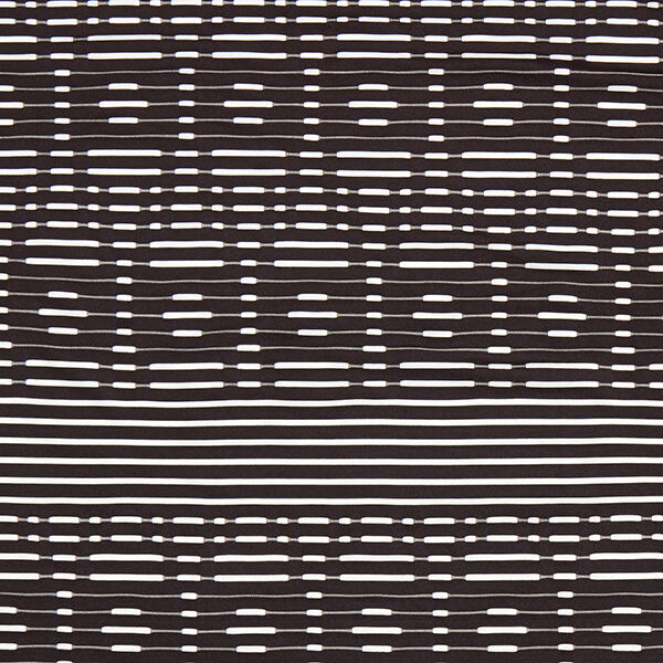 Leichter Strickstoff erhabenen Streifen – schwarz/weiss, image number 1