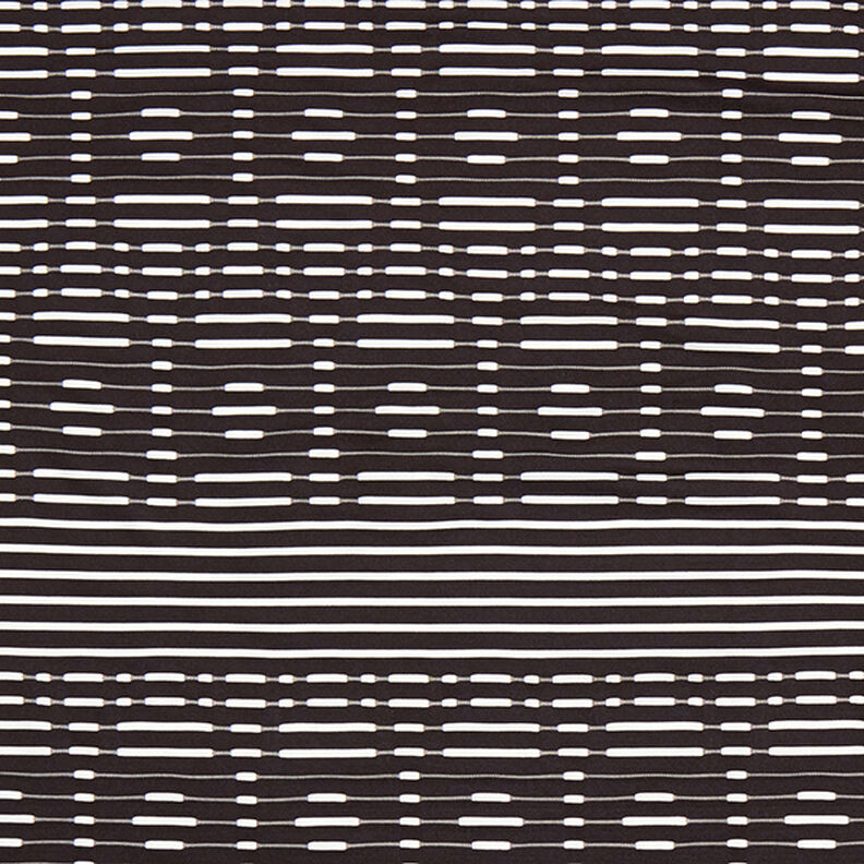 Leichter Strickstoff erhabenen Streifen – schwarz/weiss,  image number 1