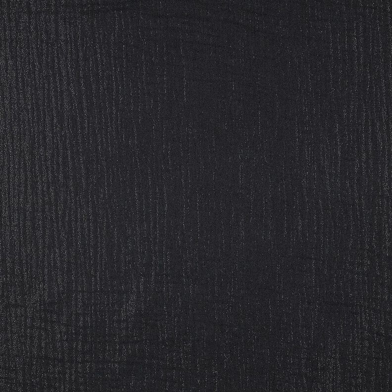 Musselin/ Doppel-Krinkel Gewebe feine Glitzerpunkte | Poppy Fabrics – schwarz,  image number 4