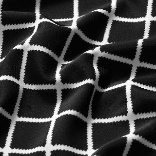 Badeanzugstoff Gitter – schwarz, 