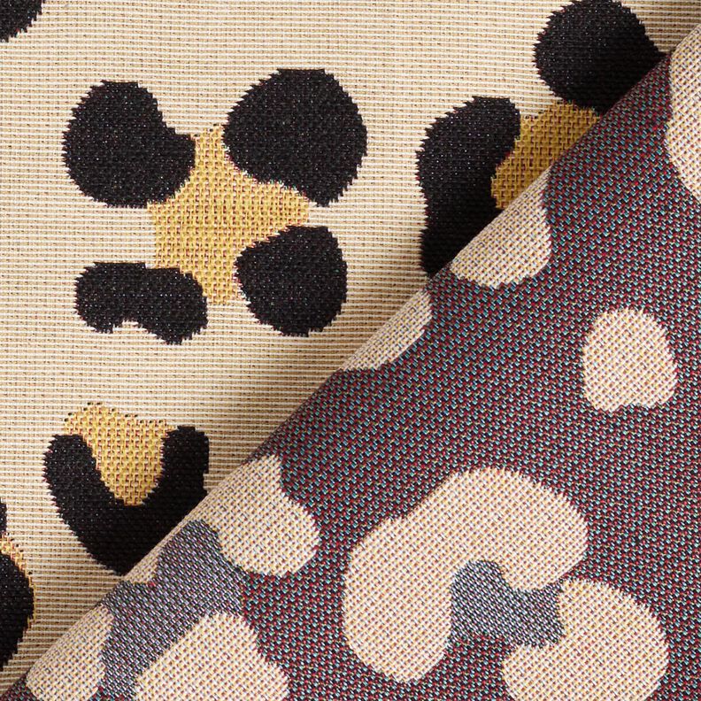 Dekostoff Gobelin Leopard – hellbeige/schwarz,  image number 4