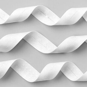 Schrägband Tupfen [20 mm] - weiss, 