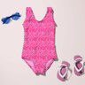 Badeanzugstoff Mini Tupfen – intensiv pink/weiss,  thumbnail number 9