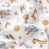 Baumwollpopeline Babytiere auf Wolken – weiss,  thumbnail number 2