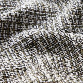 Boucle Glitzer Effektfaeden – khaki/weiss, 